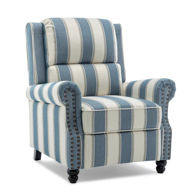 Fauteuil inclinable à dossier rembourré avec clous décoratifs (lot de 2)