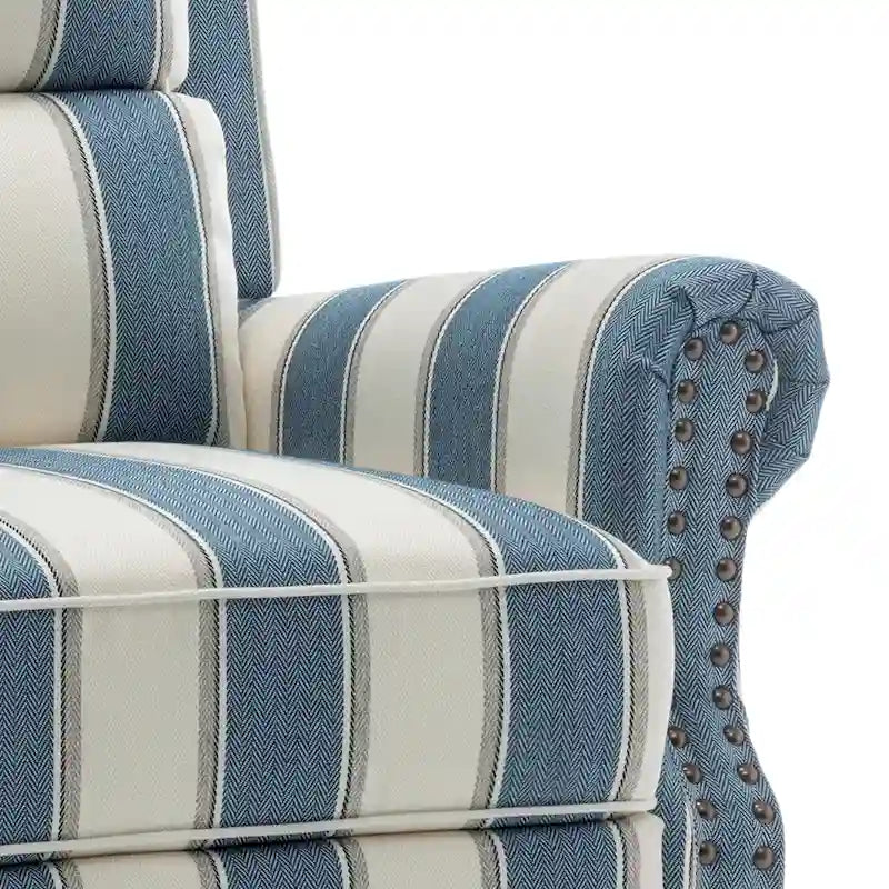 Fauteuil inclinable à dossier rembourré avec clous décoratifs (lot de 2)