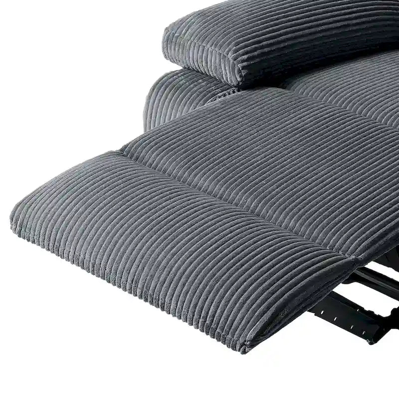 Fauteuil inclinable manuel moderne en velours côtelé, lot de 2, fauteuil d'appoint surdimensionné avec accoudoirs larges