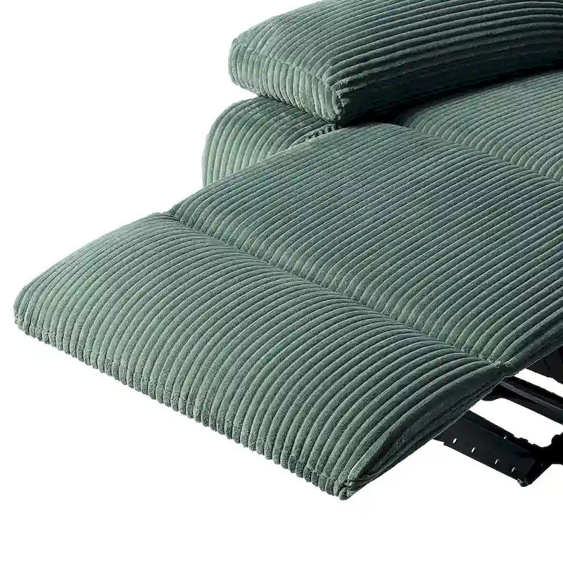 Fauteuil inclinable manuel moderne en velours côtelé, lot de 2, fauteuil d'appoint surdimensionné avec accoudoirs larges