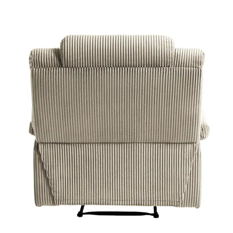 Fauteuil inclinable manuel moderne en velours côtelé, lot de 2, fauteuil d'appoint surdimensionné avec accoudoirs larges