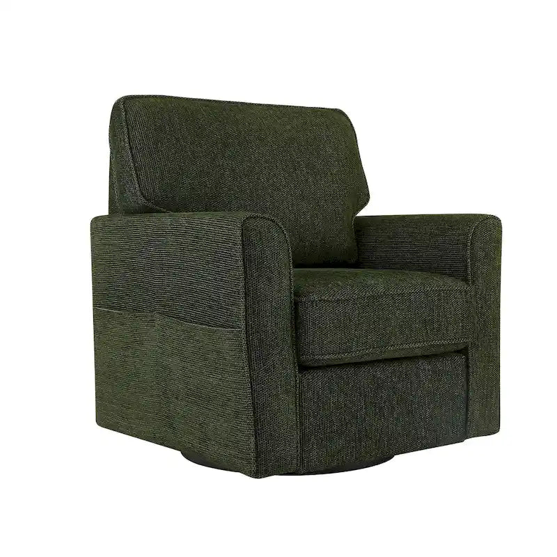 Fauteuil pivotant Chenille 360, Fauteuil moderne avec poches latérales, Fauteuil canapé pivotant, Fauteuil inclinable ergonomique pour chambre à coucher