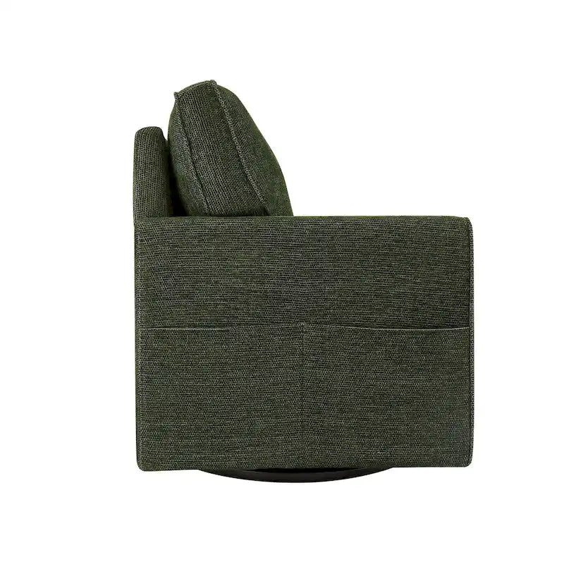 Fauteuil pivotant Chenille 360, Fauteuil moderne avec poches latérales, Fauteuil canapé pivotant, Fauteuil inclinable ergonomique pour chambre à coucher