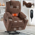 Fauteuil inclinable électrique Lazy Boy en chenille, Fauteuil inclinable moderne avec massage par vibration à 8 points, chauffage lombaire et ports Type-C
