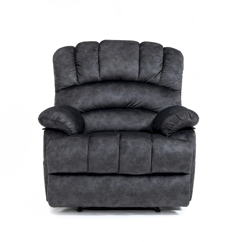Fauteuil inclinable manuel surdimensionné en tissu pour salon, réglable, avec levier latéral
