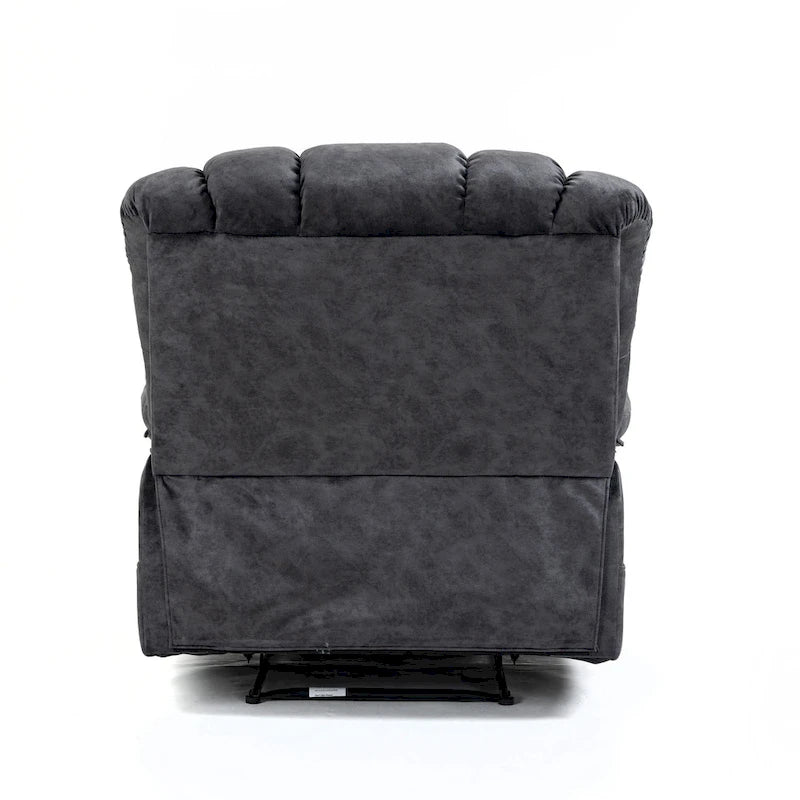Fauteuil inclinable manuel surdimensionné en tissu pour salon, réglable, avec levier latéral