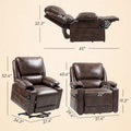 Fauteuil inclinable électrique HOMCOM avec massage par vibration et fonction chauffante, fauteuil inclinable rembourré avec télécommande