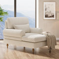 Chaise longue avec dossier réglable, fauteuil de relaxation moderne surdimensionné pour l'intérieur