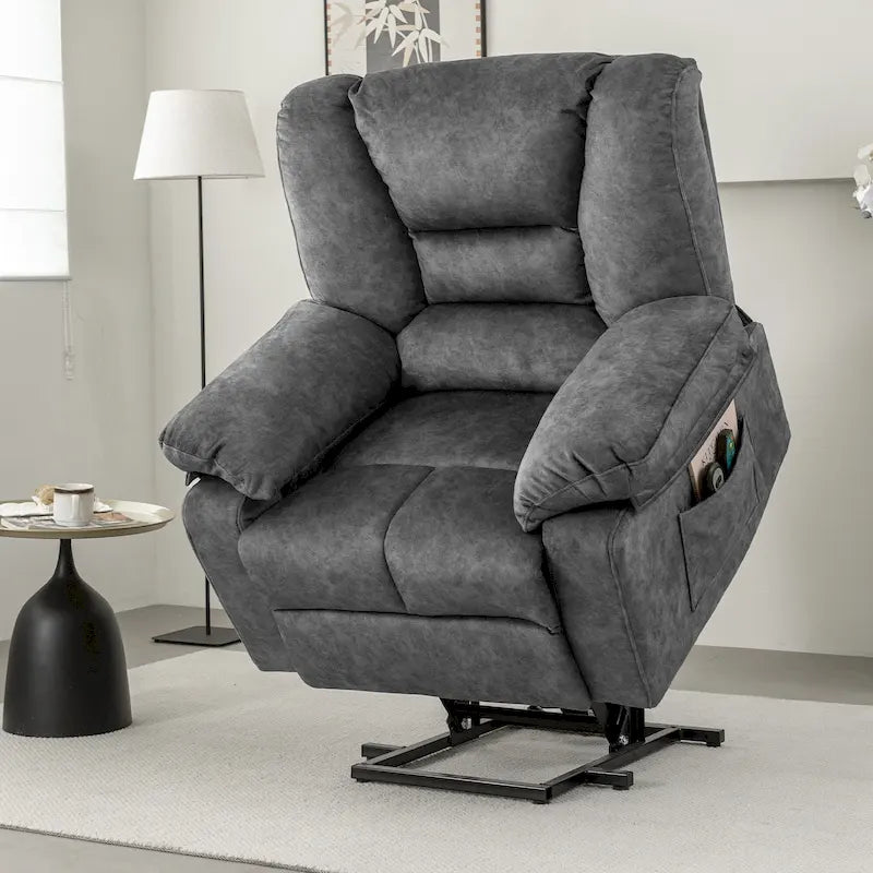 Fauteuil inclinable électrique moderne de relaxation, canapé de massage individuel avec chauffage lombaire et minuterie pour personnes âgées