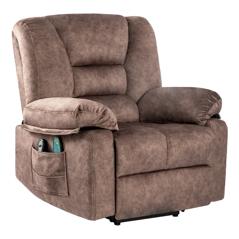 Fauteuil inclinable électrique moderne de relaxation, canapé de massage individuel avec chauffage lombaire et minuterie pour personnes âgées
