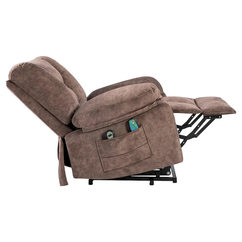 Fauteuil inclinable électrique moderne de relaxation, canapé de massage individuel avec chauffage lombaire et minuterie pour personnes âgées