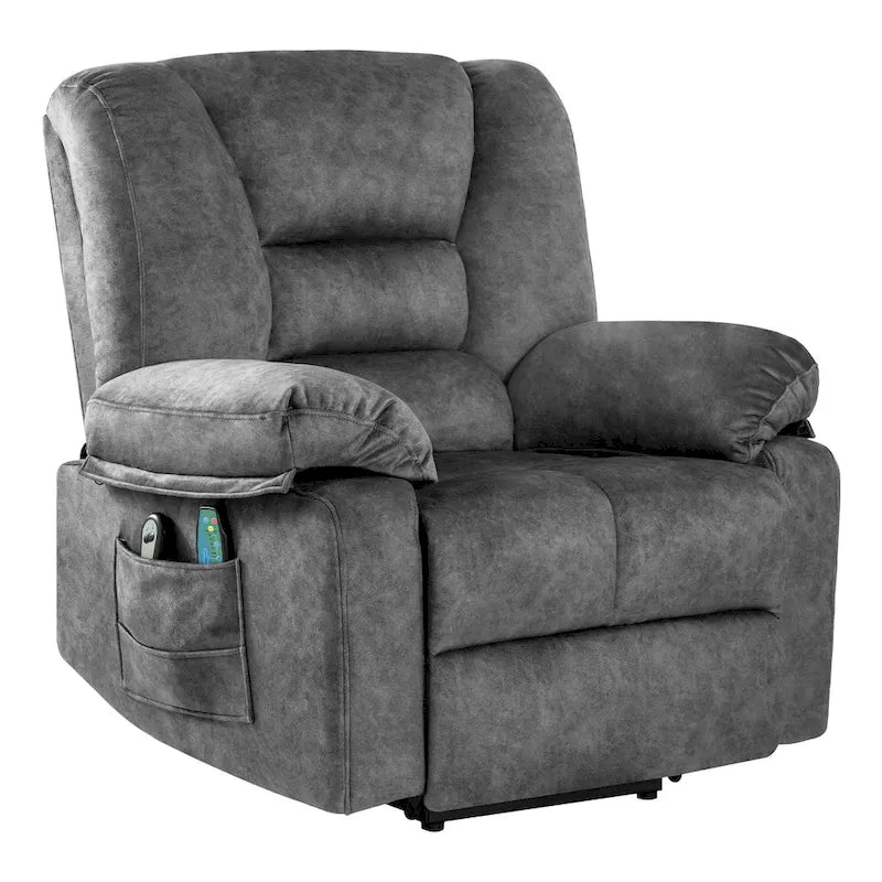 Fauteuil inclinable électrique moderne de relaxation, canapé de massage individuel avec chauffage lombaire et minuterie pour personnes âgées
