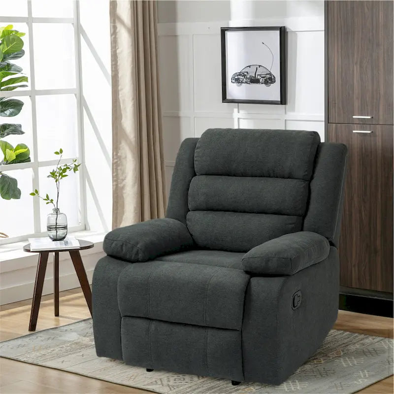 Fauteuil inclinable manuel moderne 36 W en coton/velours côtelé à dossier inclinable