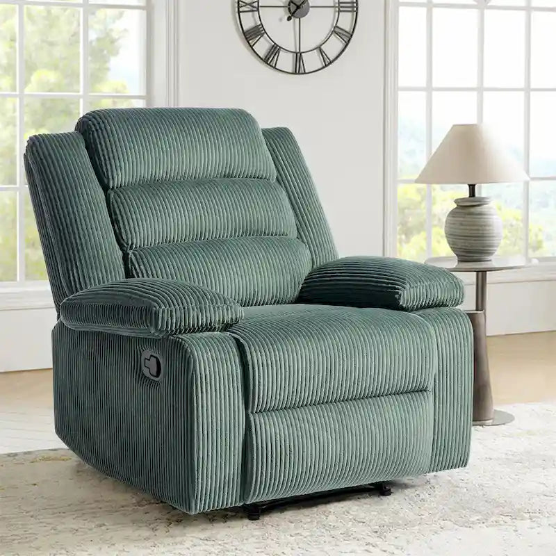 Fauteuil inclinable manuel moderne 36 W en coton/velours côtelé à dossier inclinable