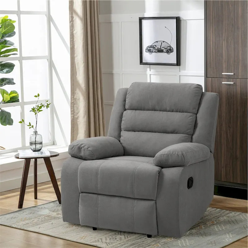 Fauteuil inclinable manuel moderne 36 W en coton/velours côtelé à dossier inclinable