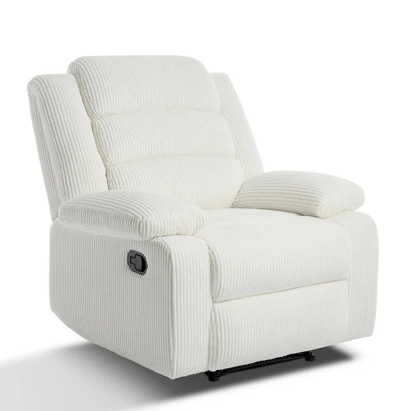 Fauteuil inclinable manuel moderne 36 W en coton/velours côtelé à dossier inclinable