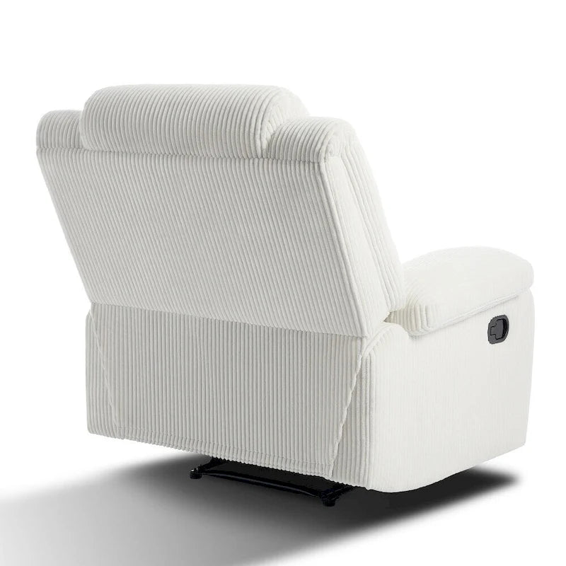 Fauteuil inclinable manuel moderne 36 W en coton/velours côtelé à dossier inclinable