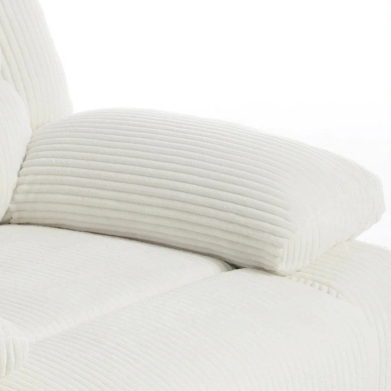 Fauteuil inclinable manuel moderne 36 W en coton/velours côtelé à dossier inclinable