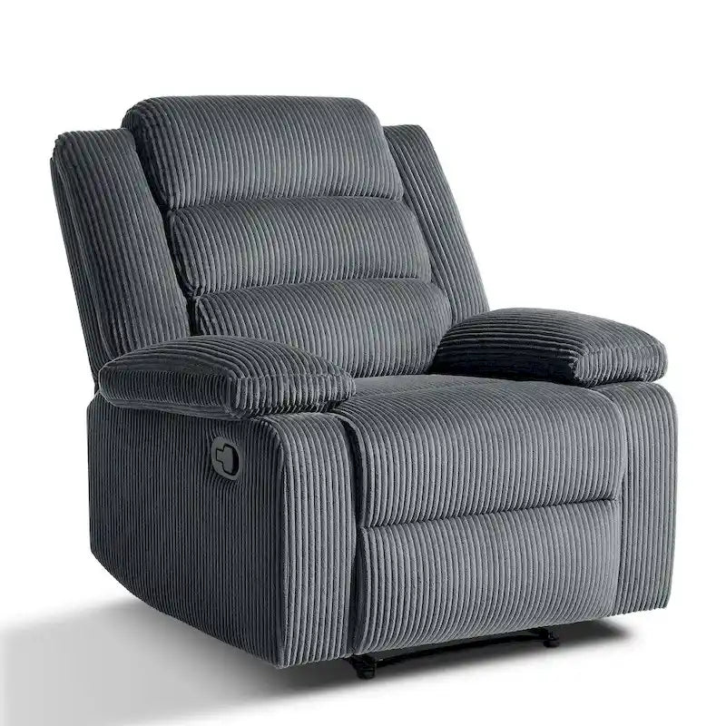 Fauteuil inclinable manuel moderne 36 W en coton/velours côtelé à dossier inclinable