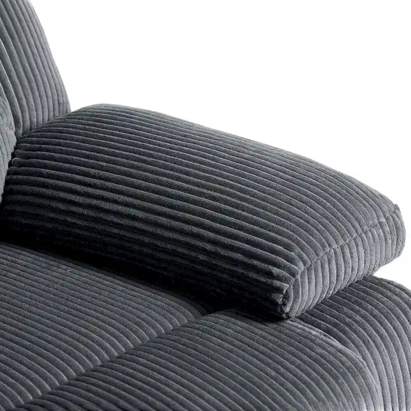 Fauteuil inclinable manuel moderne 36 W en coton/velours côtelé à dossier inclinable