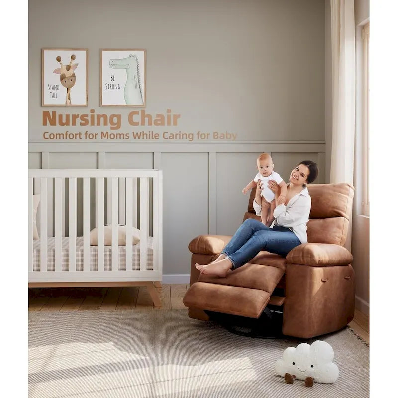 Fauteuils inclinables surdimensionnés pivotants à 360° avec fonction chauffante et massage - Fauteuil inclinable relaxant