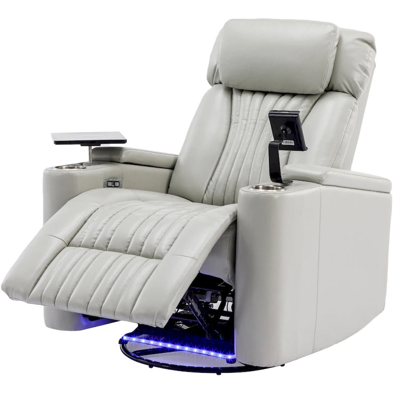 Fauteuil inclinable motorisé de cinéma maison multifonctionnel pivotant à 270°