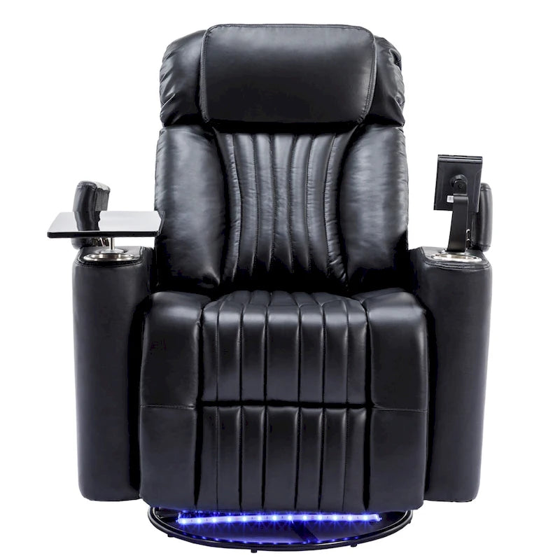 Fauteuil inclinable motorisé de cinéma maison multifonctionnel pivotant à 270°