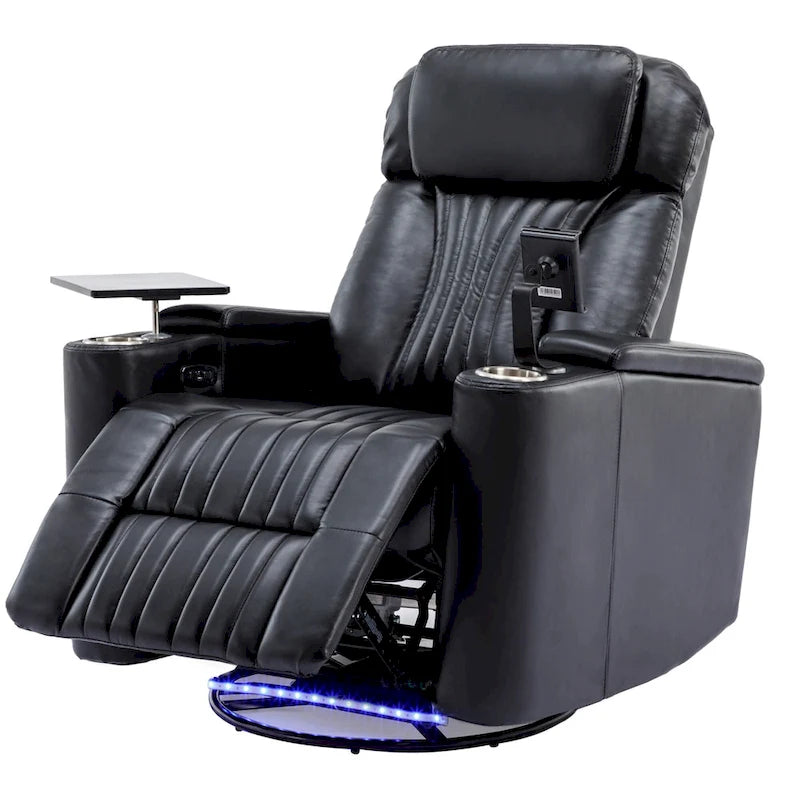 Fauteuil inclinable motorisé de cinéma maison multifonctionnel pivotant à 270°