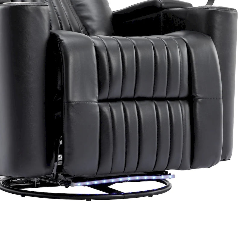 Fauteuil inclinable motorisé de cinéma maison multifonctionnel pivotant à 270°