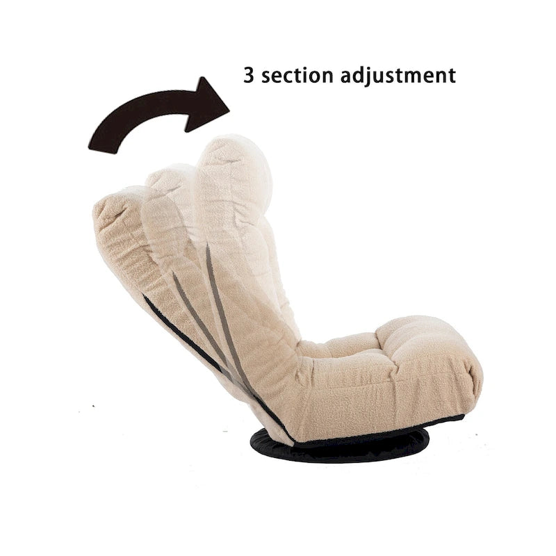 Ensemble inclinable sans accoudoirs rembourré avec repose-pieds et appui-tête réglable