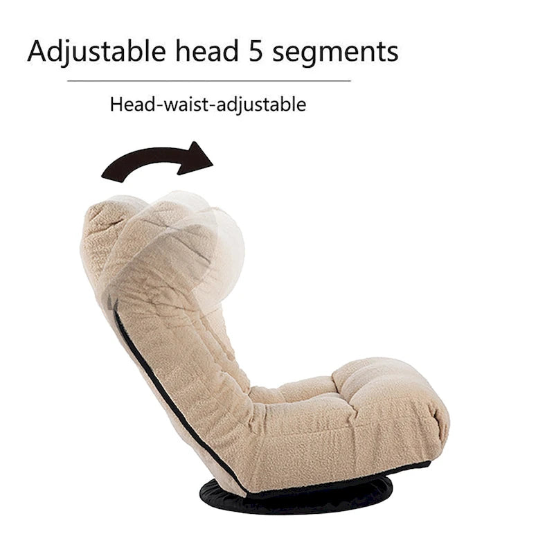Ensemble inclinable sans accoudoirs rembourré avec repose-pieds et appui-tête réglable