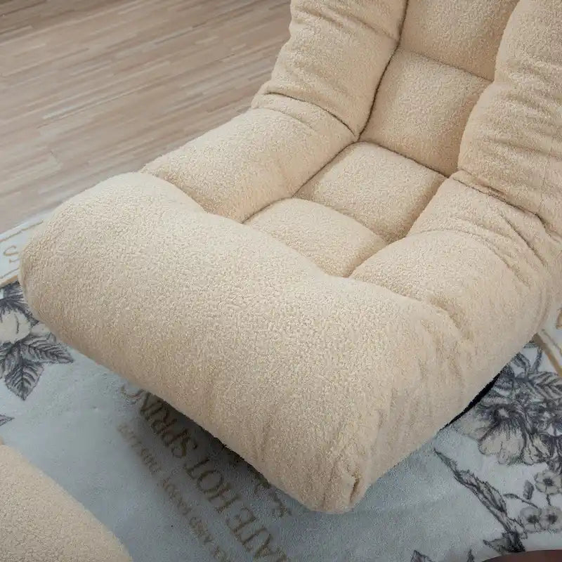 Ensemble inclinable sans accoudoirs rembourré avec repose-pieds et appui-tête réglable