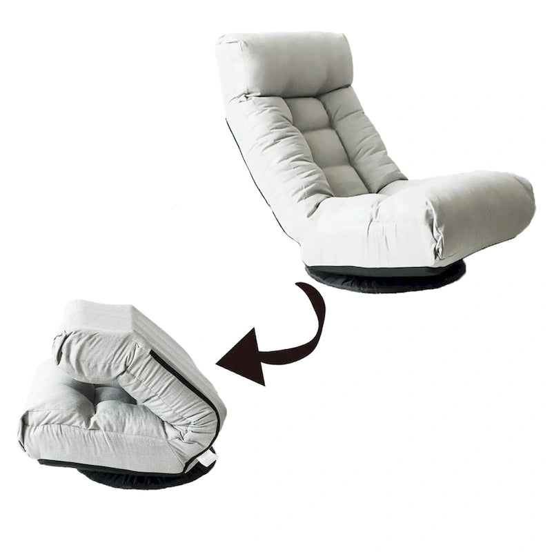 Ensemble inclinable sans accoudoirs rembourré avec repose-pieds et appui-tête réglable