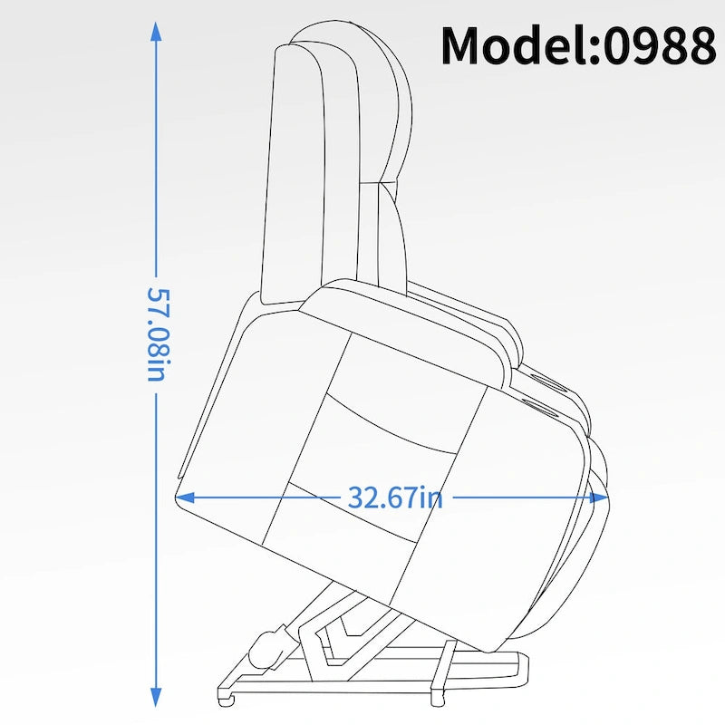 Fauteuil releveur inclinable noir avec massage, chaleur et cadre robuste