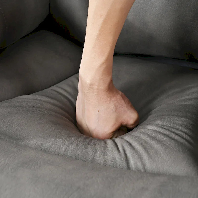 Fauteuil inclinable électrique gris pour personnes âgées, avec télécommande, coussin rembourré, pochette latérale et cadre robuste