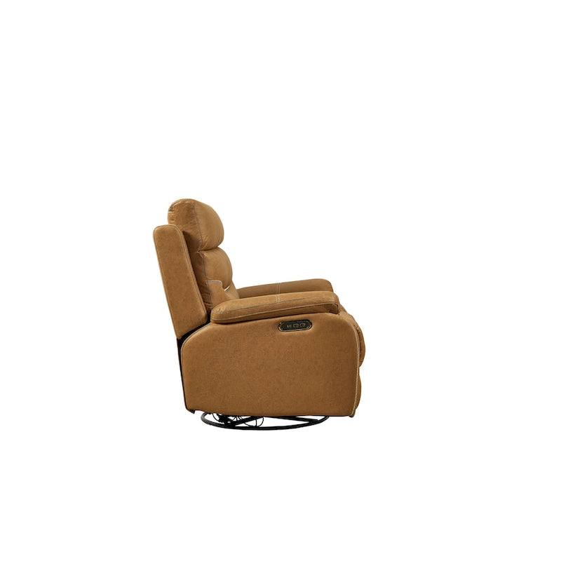 Fauteuil inclinable gris à deux moteurs avec pivotement à 240°, fonction de balancement, ports USB et appui-tête réglable