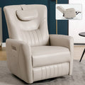 Fauteuil inclinable, pivotant et à bascule électrique avec soutien lombaire et cervical, ports de chargement USB et USB-C