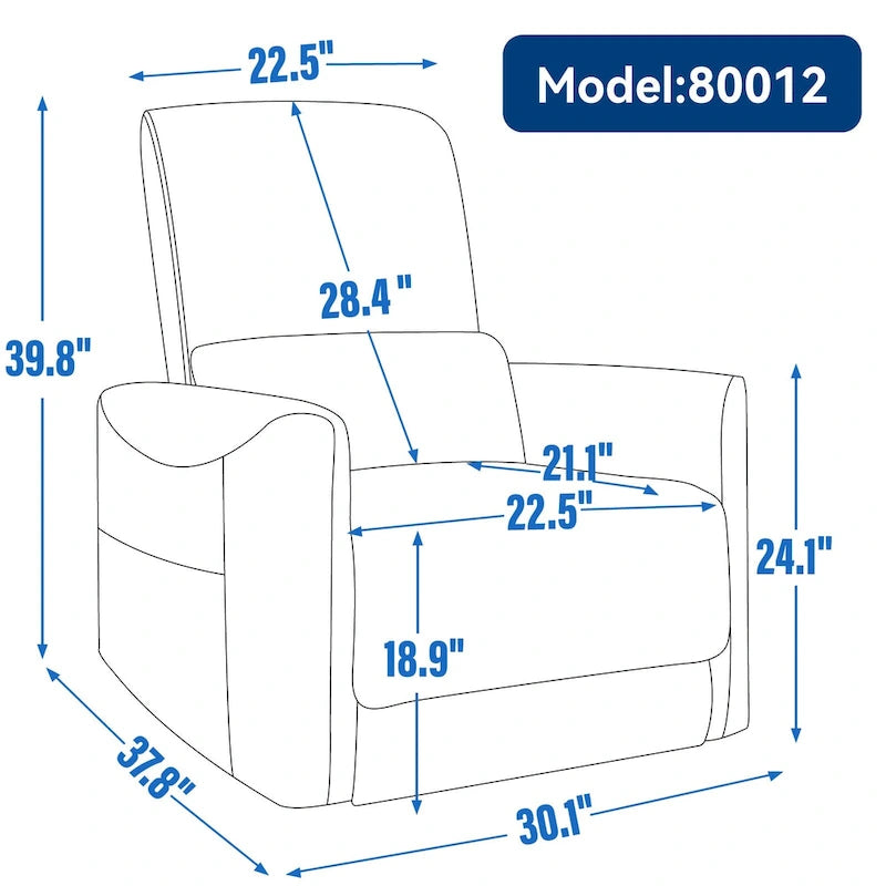 Fauteuil inclinable électrique ergonomique marron avec fonction pivotante, basculante et ports USB