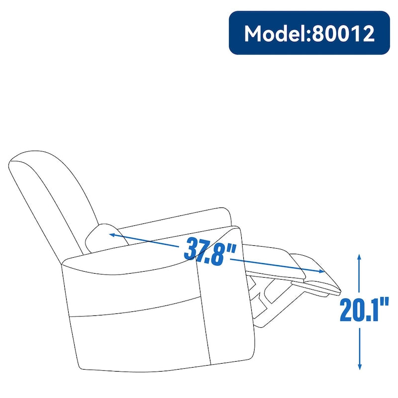 Fauteuil inclinable électrique ergonomique marron avec fonction pivotante, basculante et ports USB