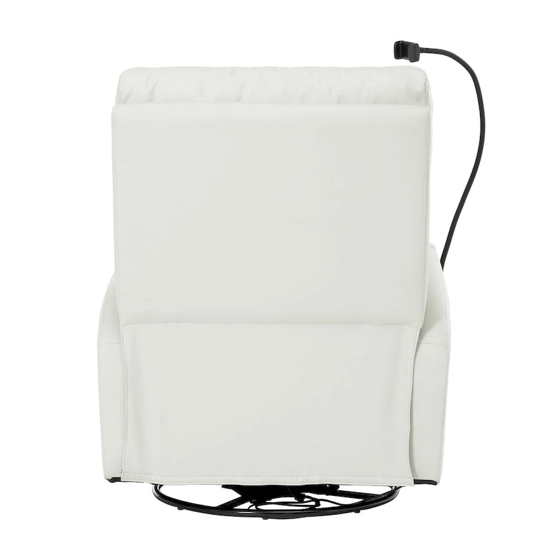 Fauteuil inclinable électrique avec pivotement à 270°, ports USB et repose-pieds réglable pour salon et chambre de bébé