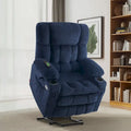Fauteuil inclinable électrique MCombo à deux moteurs avec position infinie, massage et chaleur, repose-pieds étendu, tissu 7890