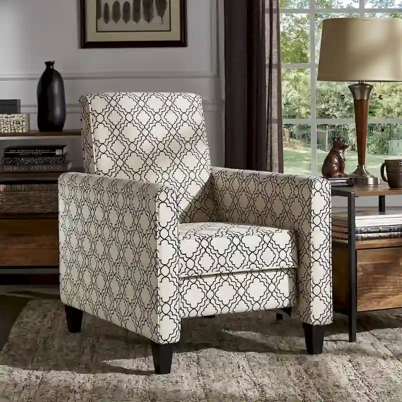 Fauteuil inclinable Tabitha en tissu à dossier poussoir par iNSPIRE Q Modern