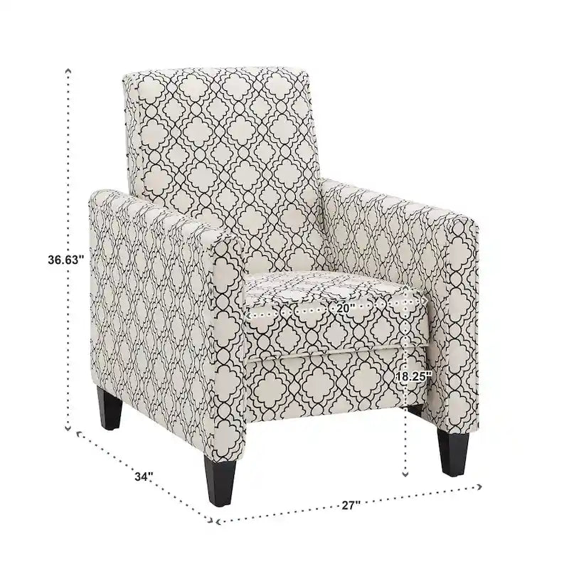 Fauteuil inclinable Tabitha en tissu à dossier poussoir par iNSPIRE Q Modern