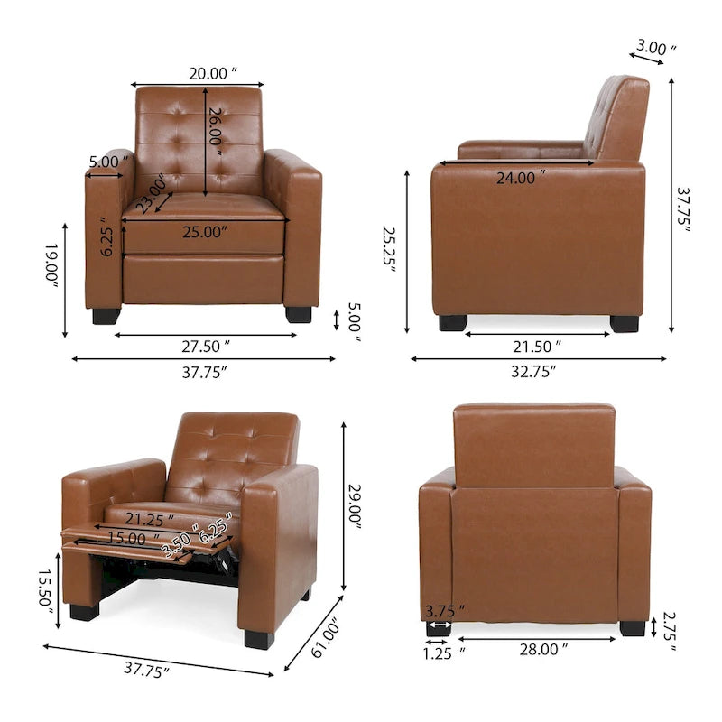 Fauteuil inclinable matelassé Craigue de Christopher Knight Home
