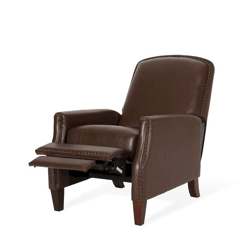 Fauteuil inclinable rembourré à dossier inclinable Cavanaugh avec garniture cloutée par Christopher Knight Home