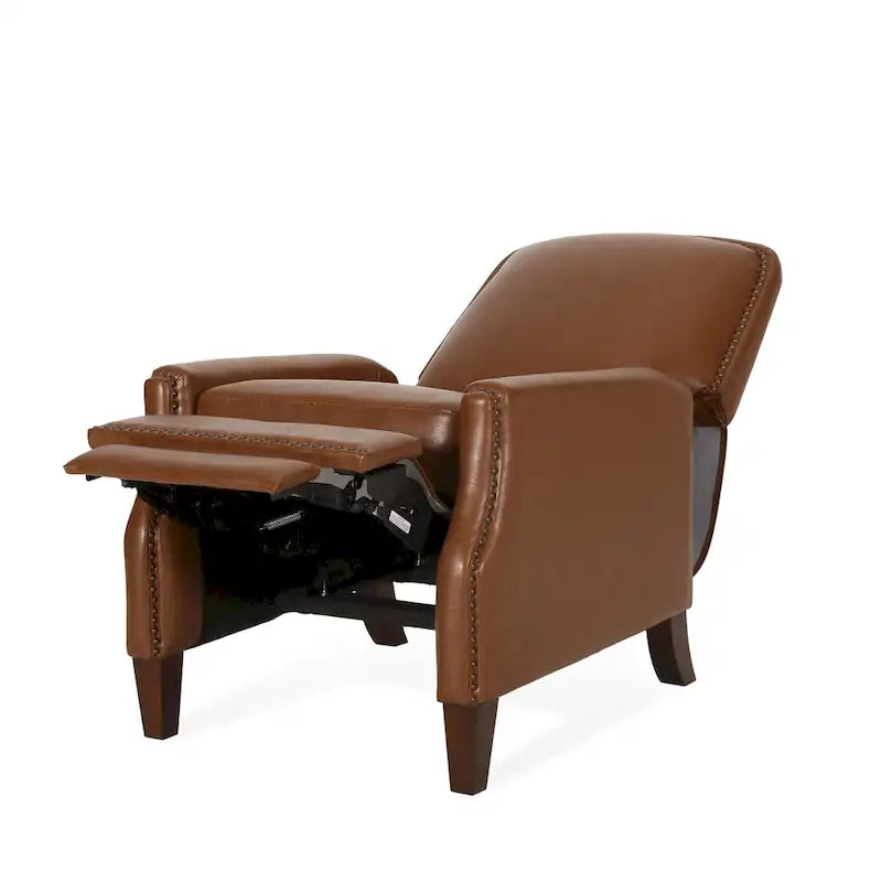 Fauteuil inclinable rembourré à dossier inclinable Cavanaugh avec garniture cloutée par Christopher Knight Home