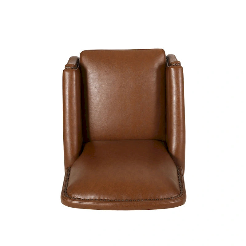 Fauteuil inclinable rembourré à dossier inclinable Cavanaugh avec garniture cloutée par Christopher Knight Home