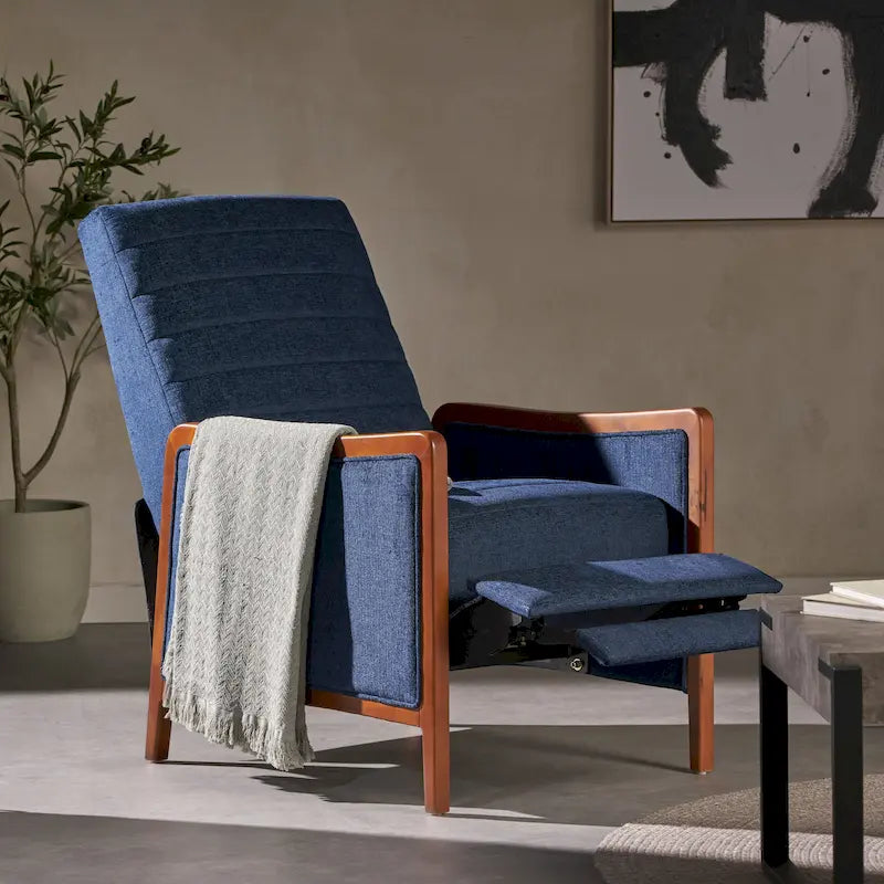 Fauteuil inclinable Anaura Channel Stitch Pushback par Christopher Knight Home
