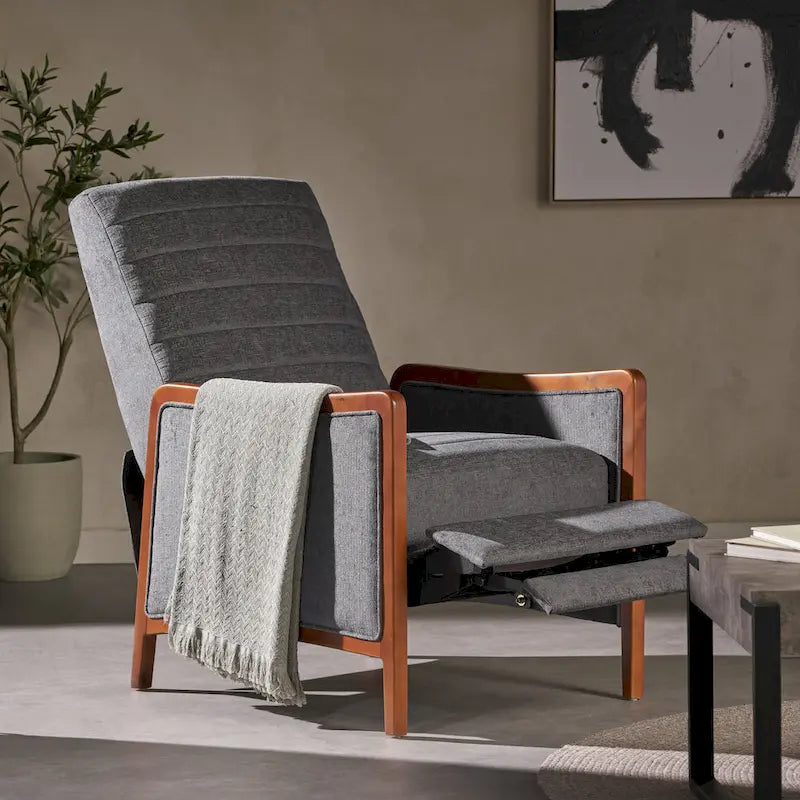 Anaura Channel Stitch Pushback Recliner by Christopher Knight Home