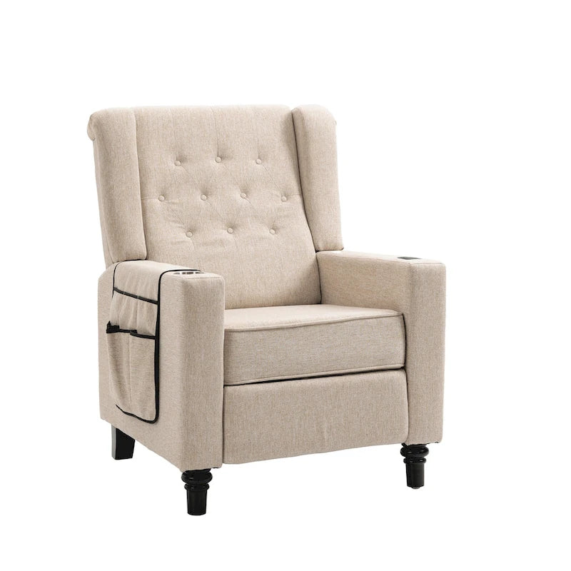 Fauteuil inclinable avec dossier capitonné